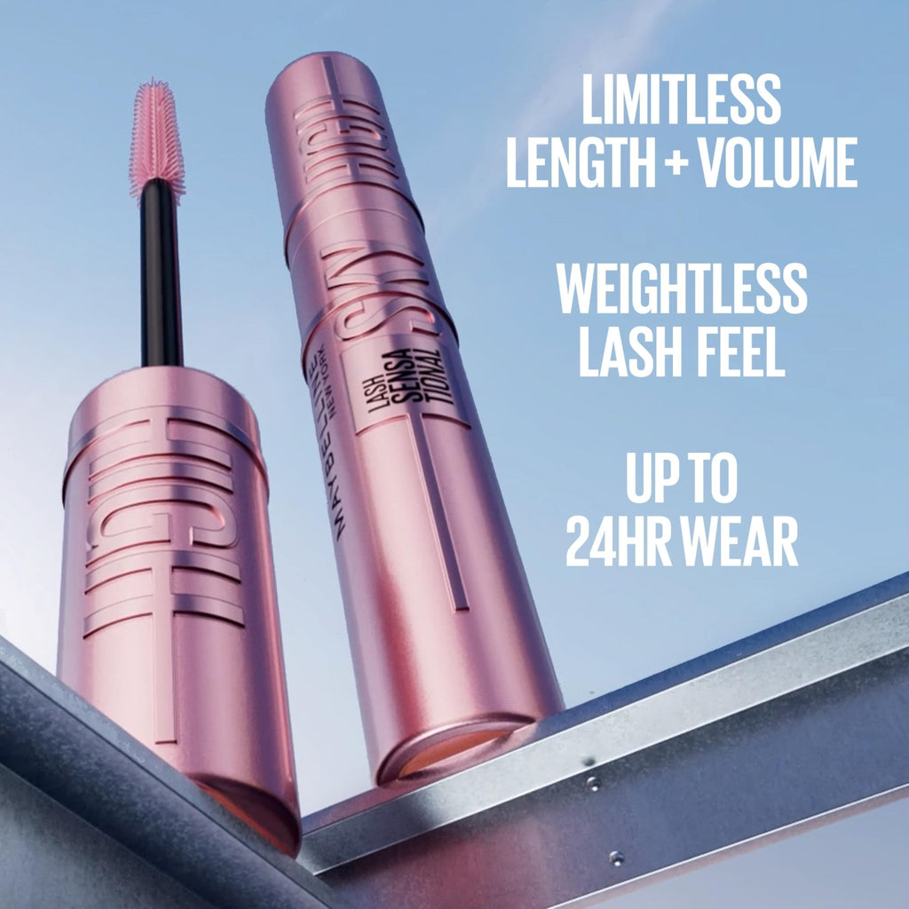 Maybelline Lash Sensational Sky High Washable Mascara Makeup, Volumizing, Lengthening, Defining, Curling, Multiplying, Buildable Formula, Blackest Black, 1 Count - Jansha Store
