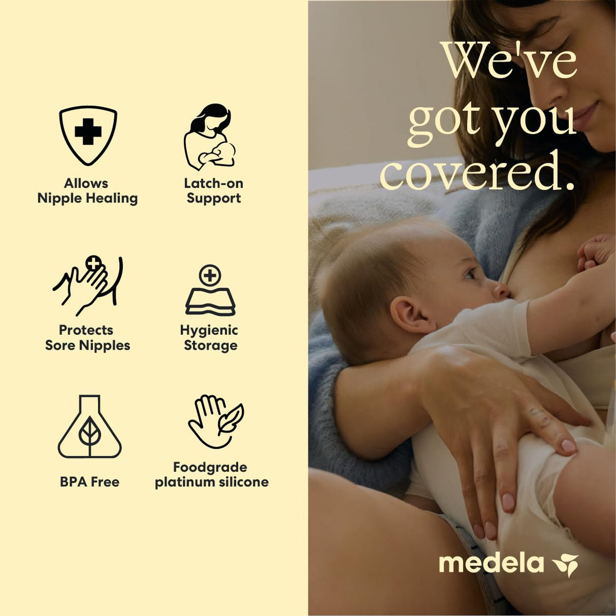 Medela Contact Nipple Shields, For Breastfeeding Comfort, Size L 24mm, 2ct - Jansha Store