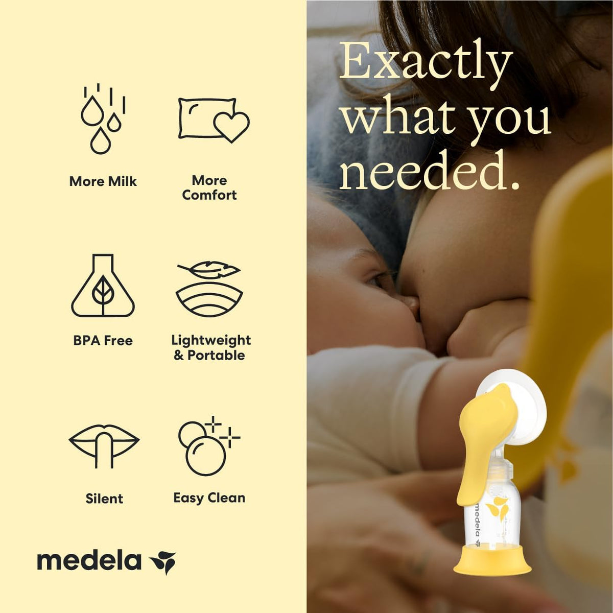 Medela Harmony Manual Breast Pump, On-the-Go, More Milk Output - Jansha Store