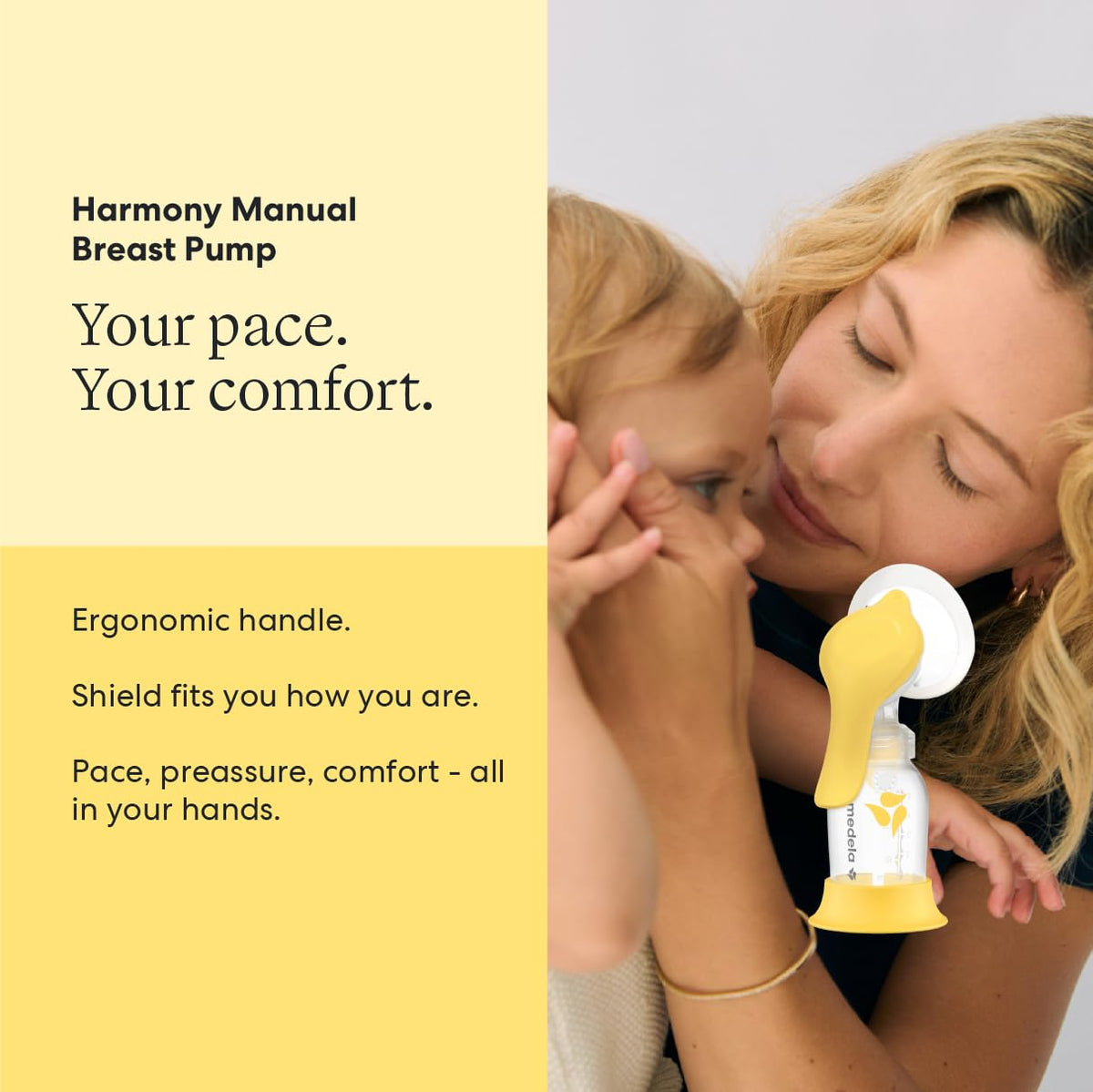 Medela Harmony Manual Breast Pump, On-the-Go, More Milk Output - Jansha Store