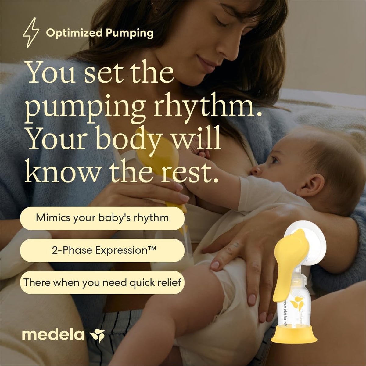 Medela Harmony Manual Breast Pump, On-the-Go, More Milk Output - Jansha Store