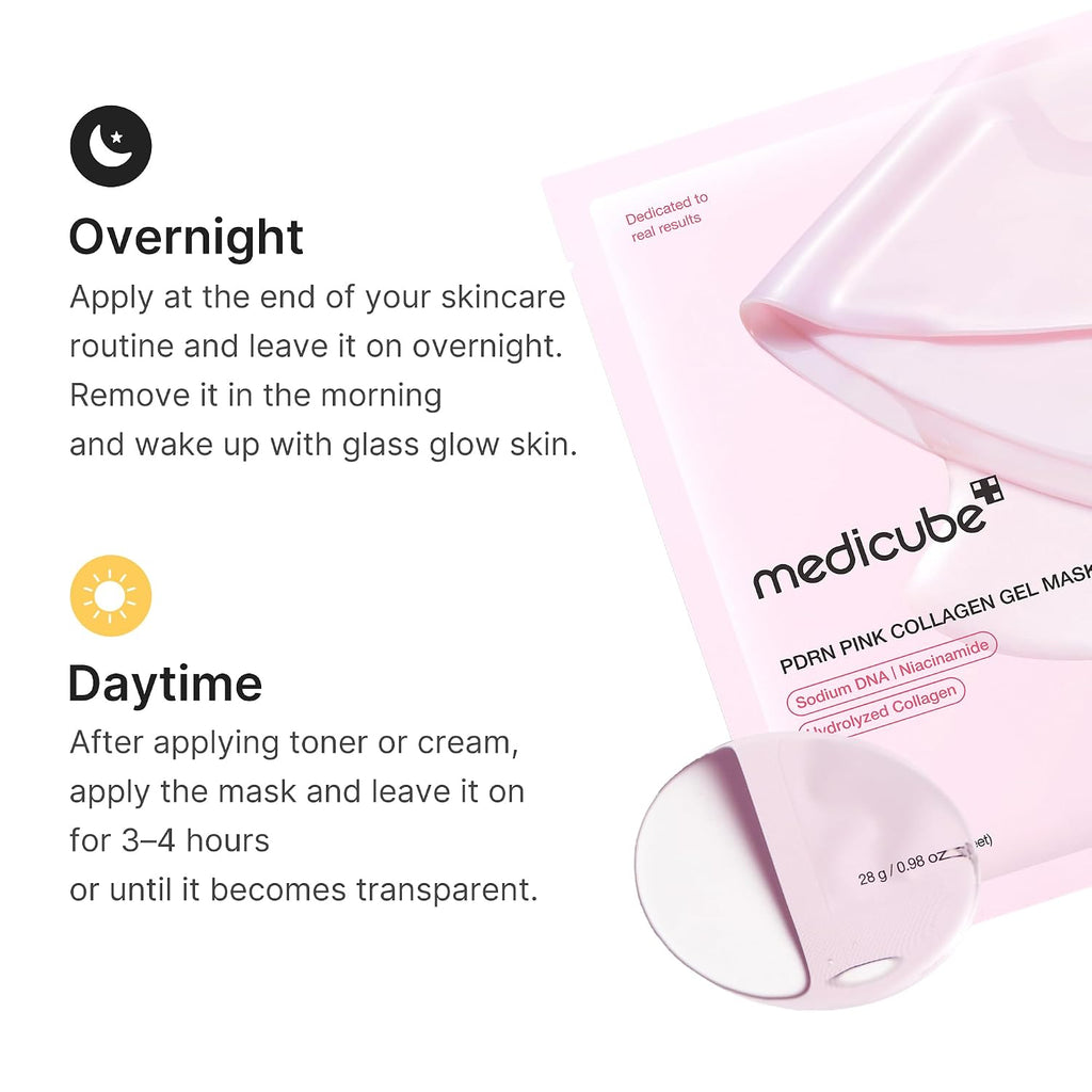 medicube Jelly Gel Mask with Salmon DNA PDRN Pink Collagen, 4EA - Jansha Store