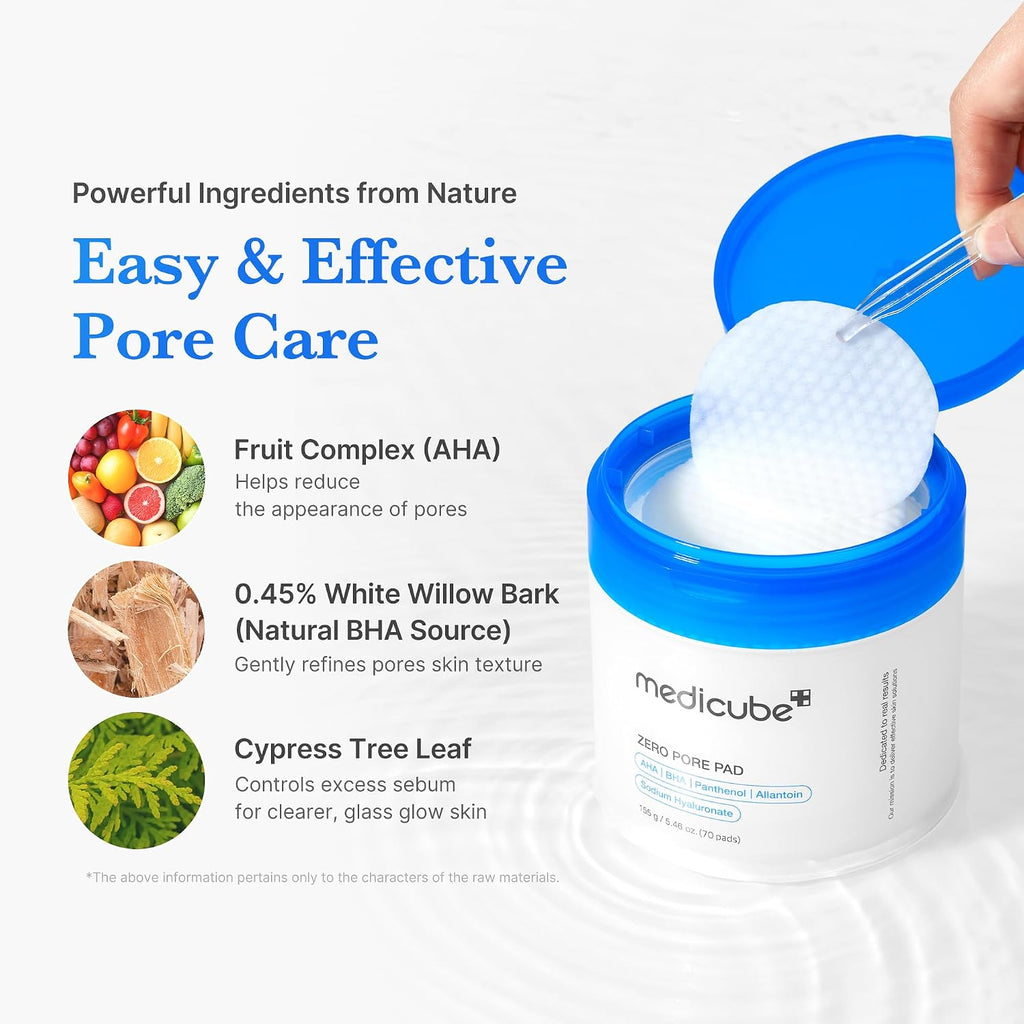 medicube Toner Pads Zero Pore Pad 2.0 for Exfoliation and Pore Care - Jansha Store