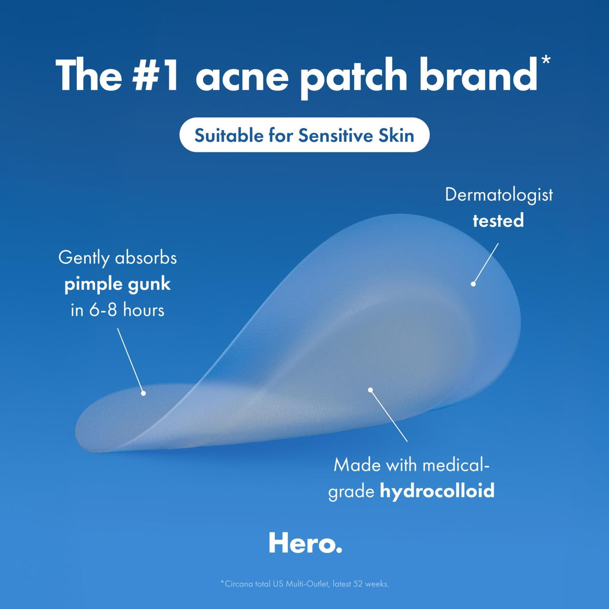 Mighty Patch Hero Cosmetics Original Nighttime Acne Pimple Patches, 36 Ct - Jansha Store