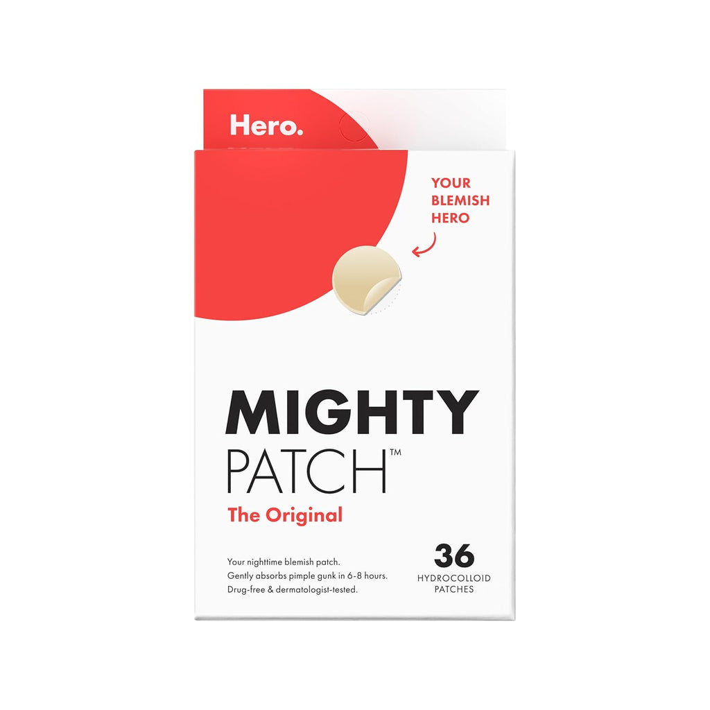 Mighty Patch Hero Cosmetics Original Nighttime Acne Pimple Patches, 36 Ct - Jansha Store