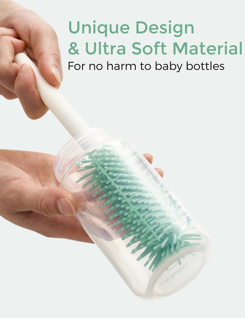 Momcozy Baby Bottle Brush Kit, Push-Press Foam Design, Green - Jansha Store