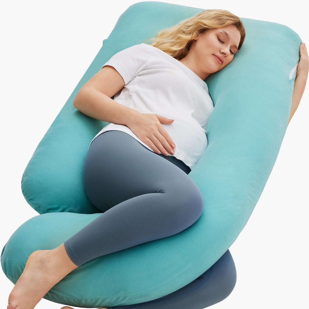 Momcozy Pregnancy Pillow for Sleeping - U Shaped Full Body Maternity Pillow - Jansha Store