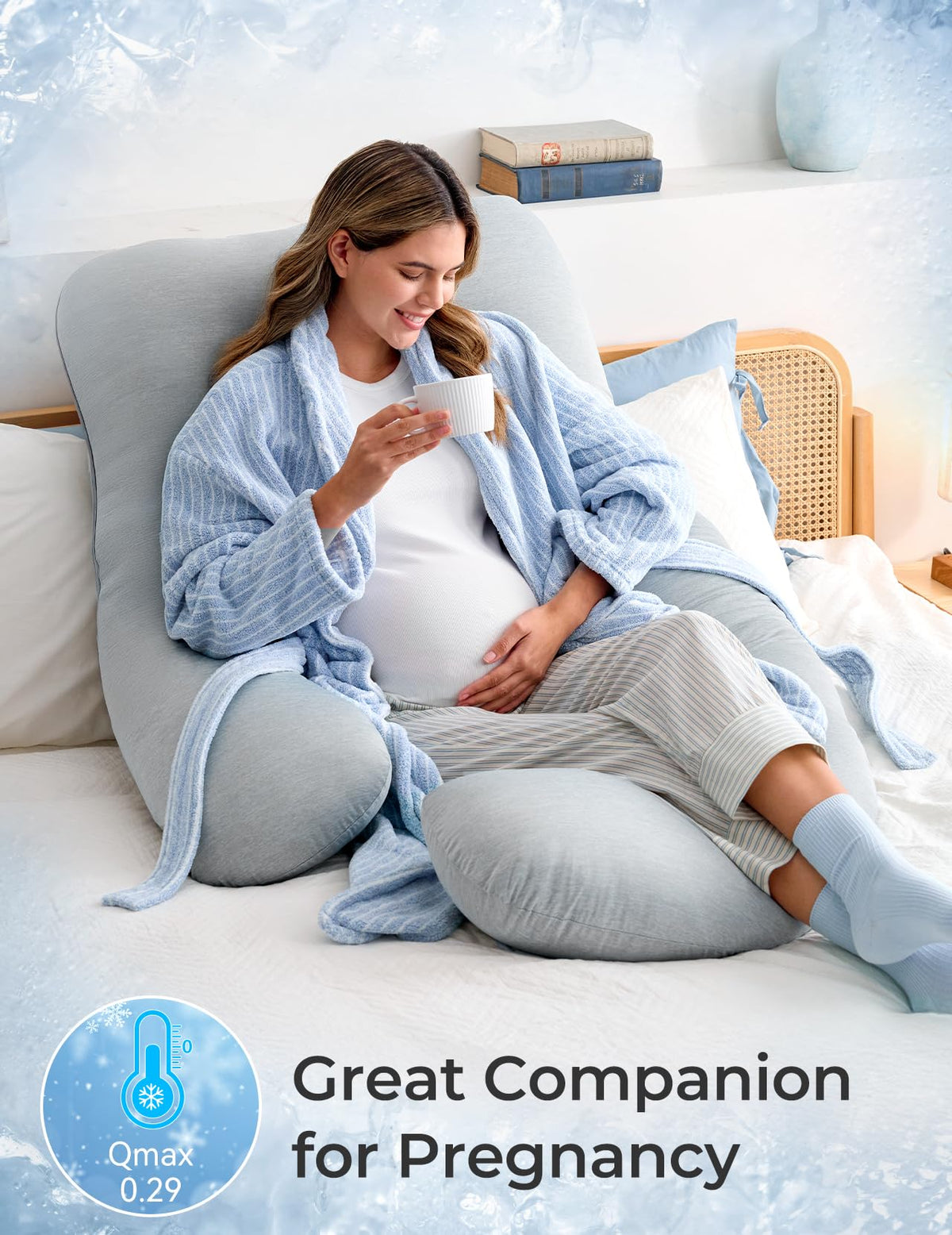Momcozy Pregnancy Pillow for Sleeping - U Shaped Full Body Maternity Pillow - Jansha Store