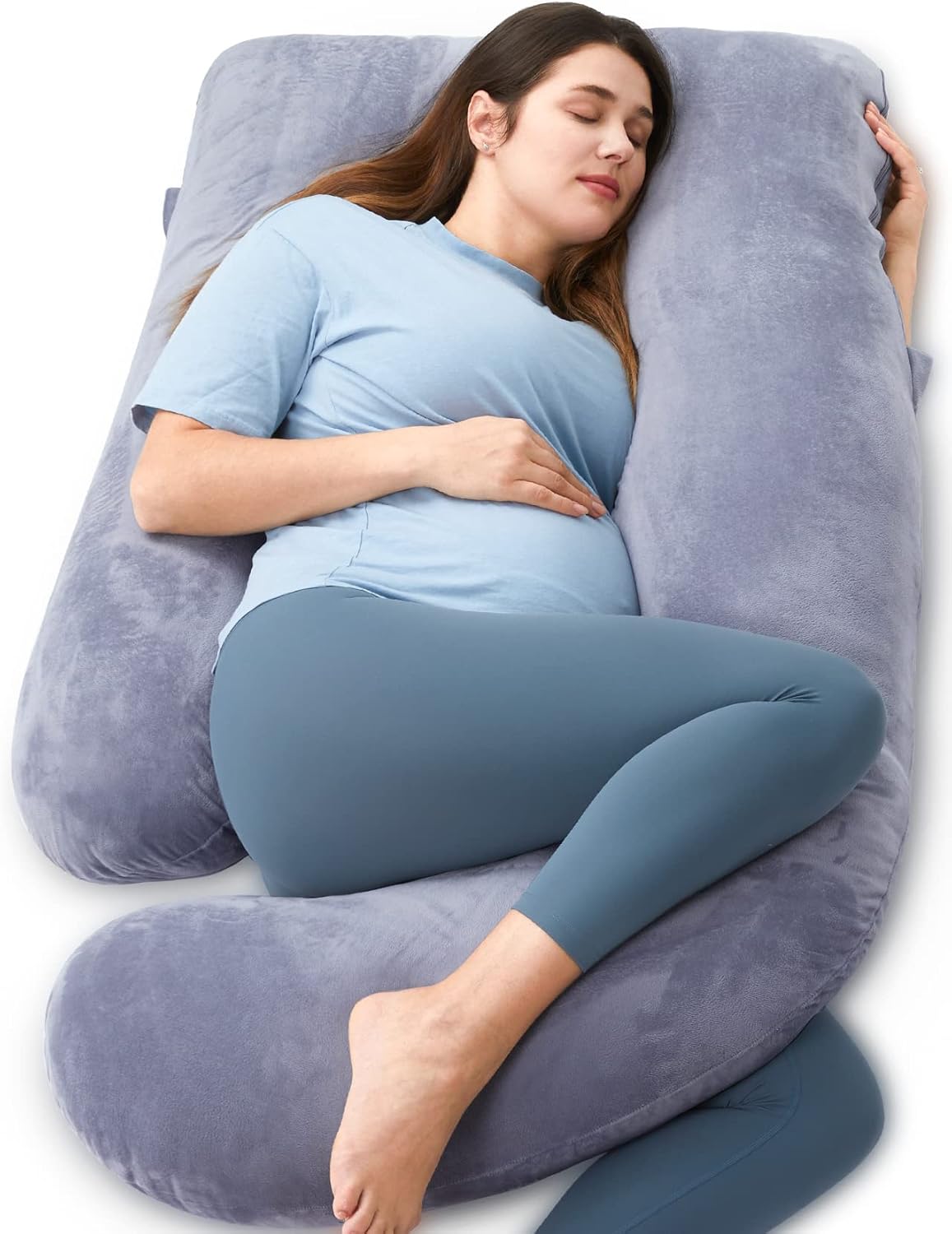 Momcozy Pregnancy Pillow for Sleeping - U Shaped Full Body Maternity Pillow - Jansha Store