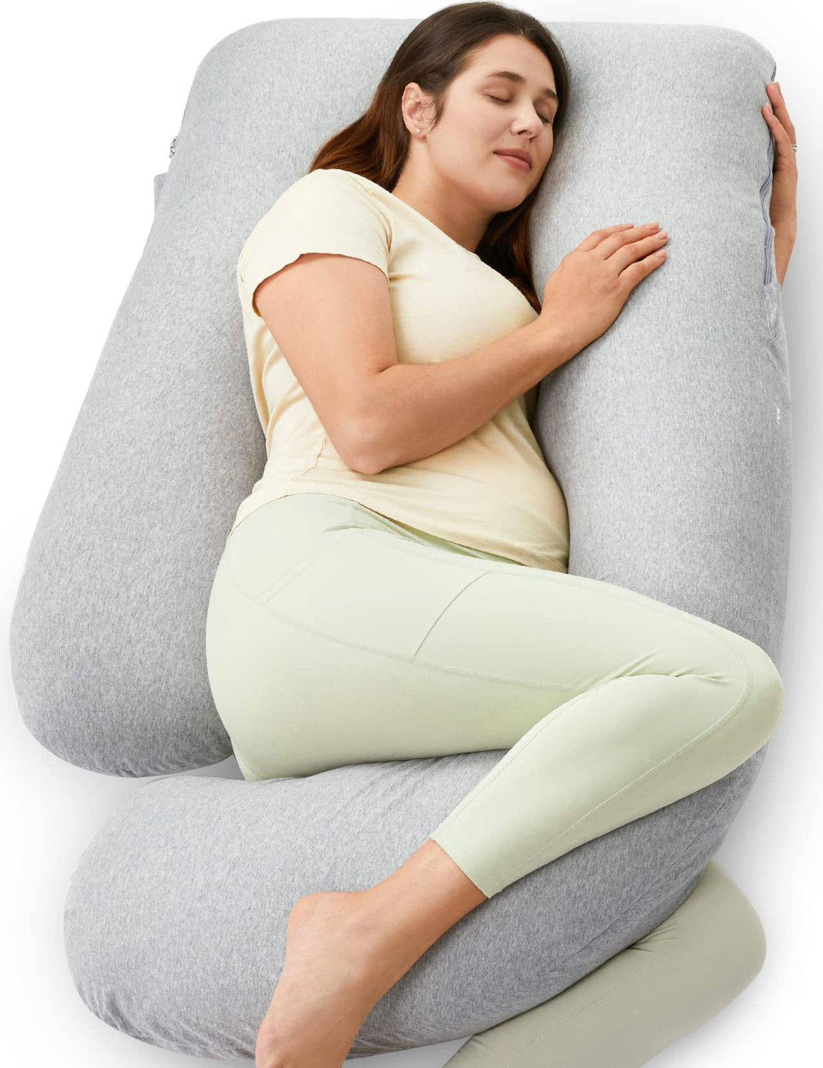 Momcozy Pregnancy Pillow for Sleeping - U Shaped Full Body Maternity Pillow - Jansha Store