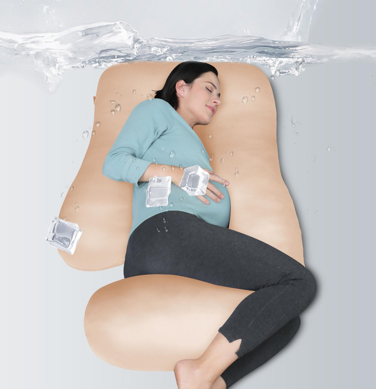 MOON PARK Pregnancy Pillows for Sleeping - U Shaped Full Body Maternity Pillow with Removable Cover - Support for Back, Legs, Belly, HIPS - 65 Inch - Purple - Jansha Store
