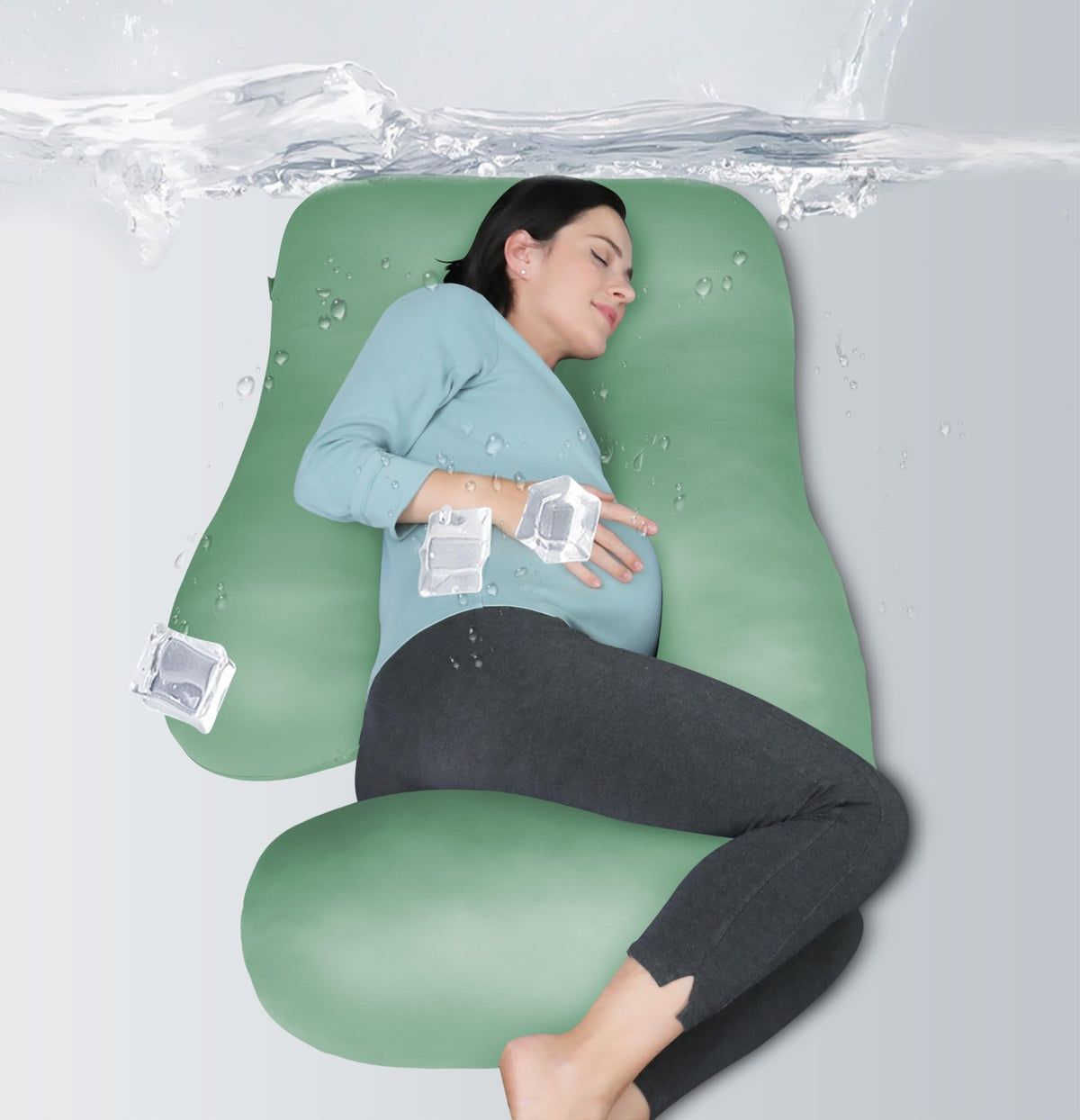 MOON PARK Pregnancy Pillows for Sleeping - U Shaped Full Body Maternity Pillow with Removable Cover - Support for Back, Legs, Belly, HIPS - 65 Inch - Purple - Jansha Store