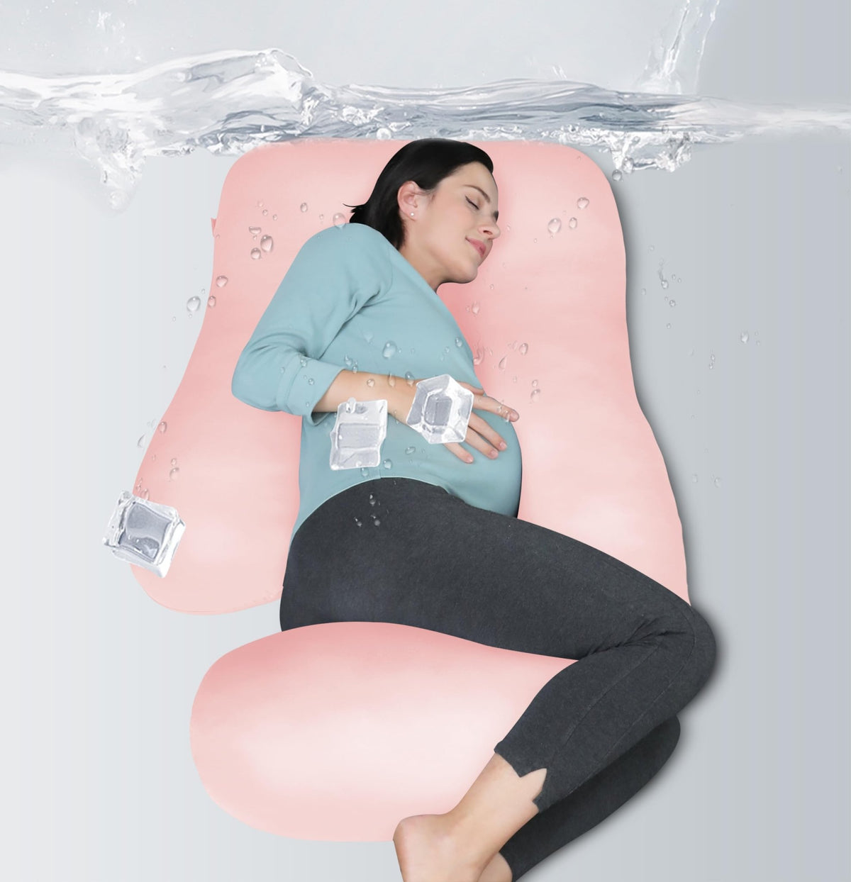 MOON PARK Pregnancy Pillows for Sleeping - U Shaped Full Body Maternity Pillow with Removable Cover - Support for Back, Legs, Belly, HIPS - 65 Inch - Purple - Jansha Store