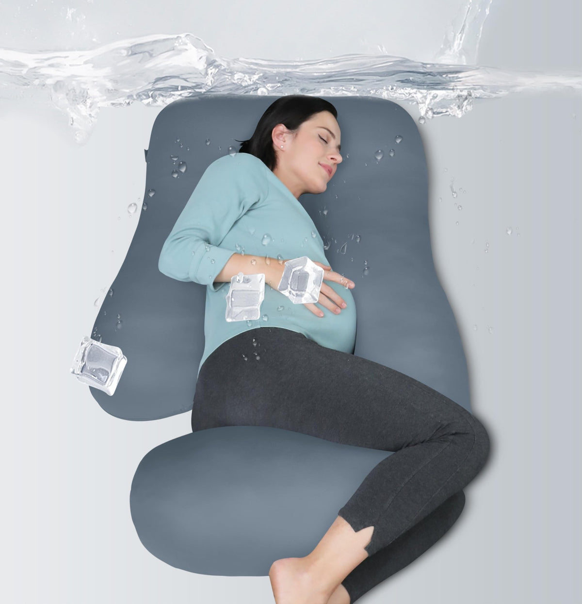 MOON PARK Pregnancy Pillows for Sleeping - U Shaped Full Body Maternity Pillow with Removable Cover - Support for Back, Legs, Belly, HIPS - 65 Inch - Purple - Jansha Store