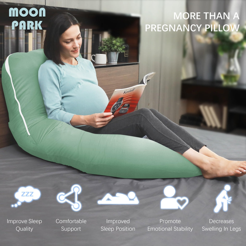 MOON PARK Pregnancy Pillows for Sleeping - U Shaped Full Body Maternity Pillow with Removable Cover - Support for Back, Legs, Belly, HIPS - 65 Inch - Purple - Jansha Store