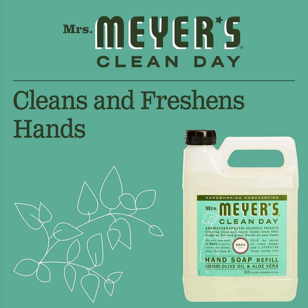 MRS. MEYER'S CLEAN DAY Hand Soap Refill, Lemon Verbena Scent, 33 Fl Oz Bottle - Jansha Store