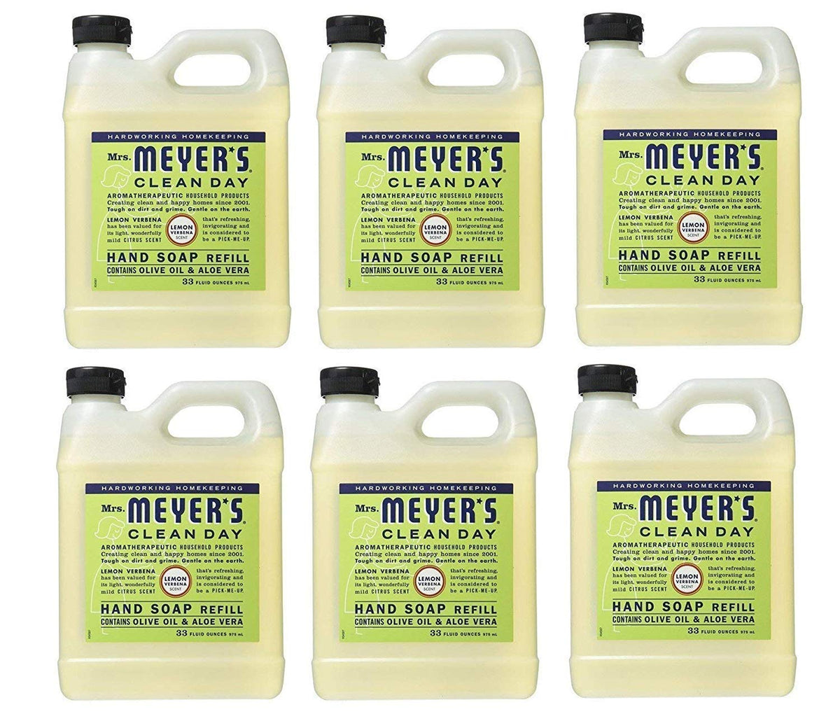MRS. MEYER'S CLEAN DAY Hand Soap Refill, Lemon Verbena Scent, 33 Fl Oz Bottle - Jansha Store