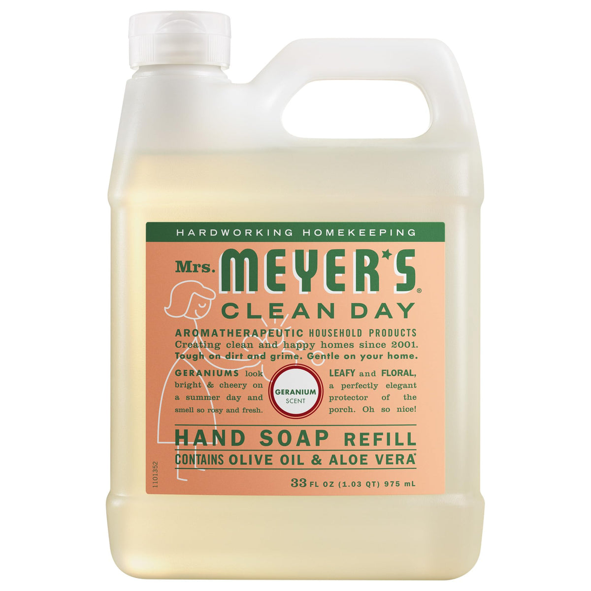 MRS. MEYER'S CLEAN DAY Hand Soap Refill, Lemon Verbena Scent, 33 Fl Oz Bottle - Jansha Store