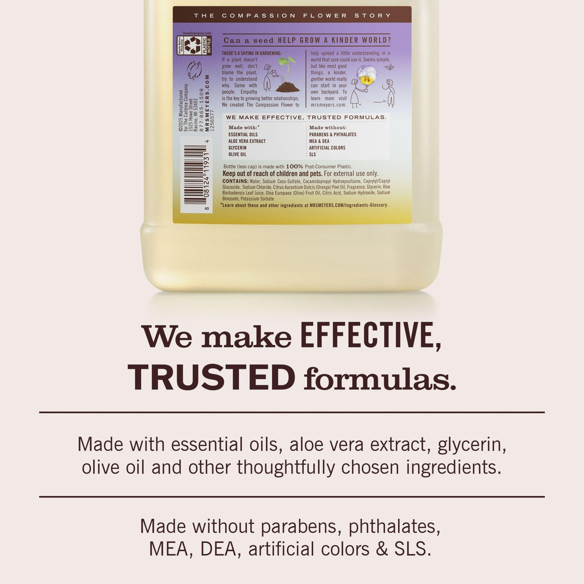 MRS. MEYER'S CLEAN DAY Hand Soap Refill, Lemon Verbena Scent, 33 Fl Oz Bottle - Jansha Store