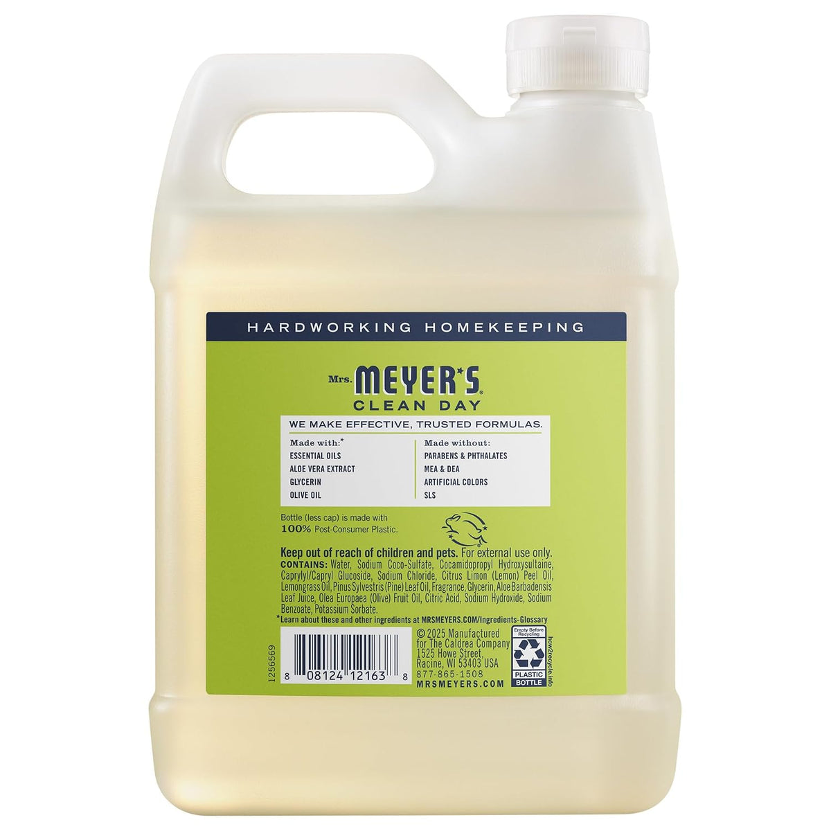 MRS. MEYER'S CLEAN DAY Hand Soap Refill, Lemon Verbena Scent, 33 Fl Oz Bottle - Jansha Store