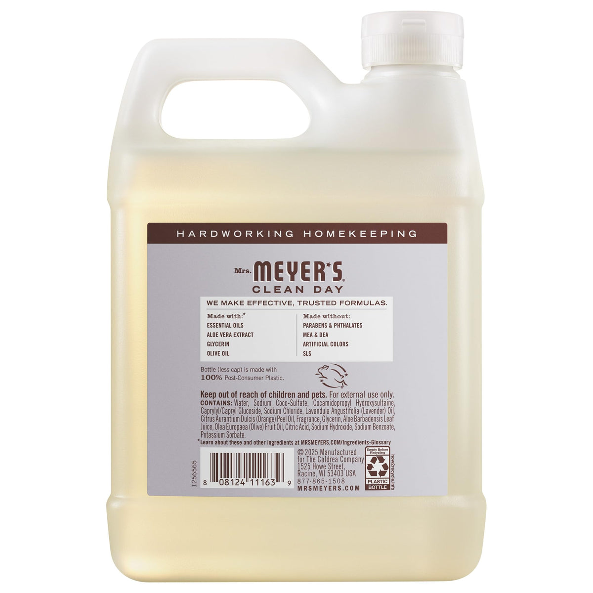 MRS. MEYER'S CLEAN DAY Hand Soap Refill, Lemon Verbena Scent, 33 Fl Oz Bottle - Jansha Store