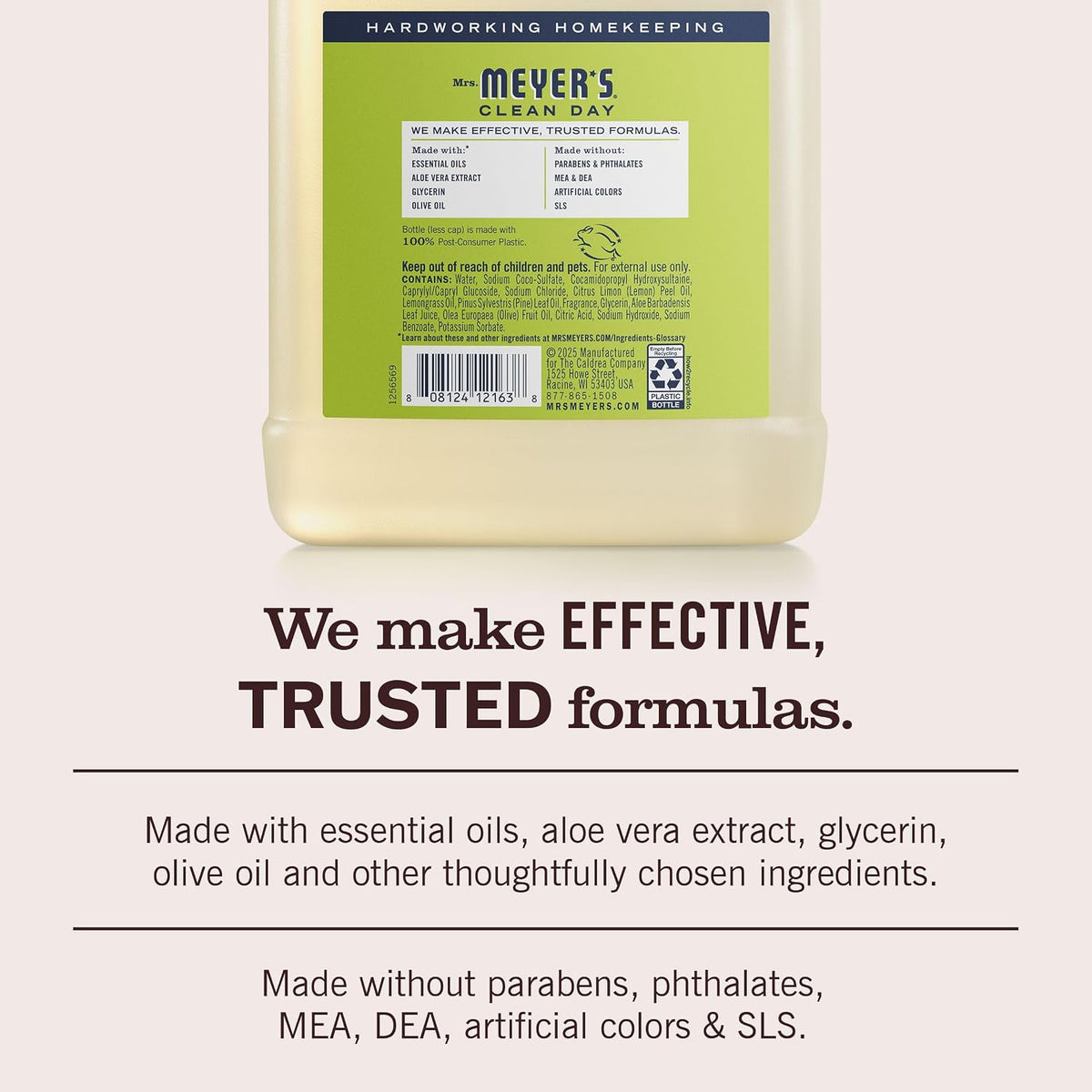 MRS. MEYER'S CLEAN DAY Hand Soap Refill, Lemon Verbena Scent, 33 Fl Oz Bottle - Jansha Store