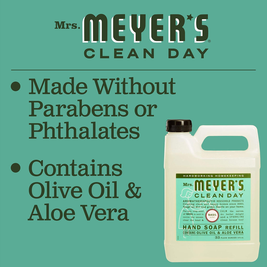 MRS. MEYER'S CLEAN DAY Hand Soap Refill, Lemon Verbena Scent, 33 Fl Oz Bottle - Jansha Store