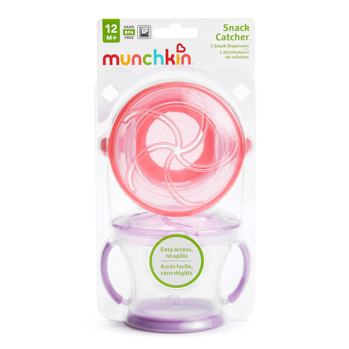 Munchkin Snack Catcher Snack Containers for Kids, No Spill, 2 Pack - Jansha Store