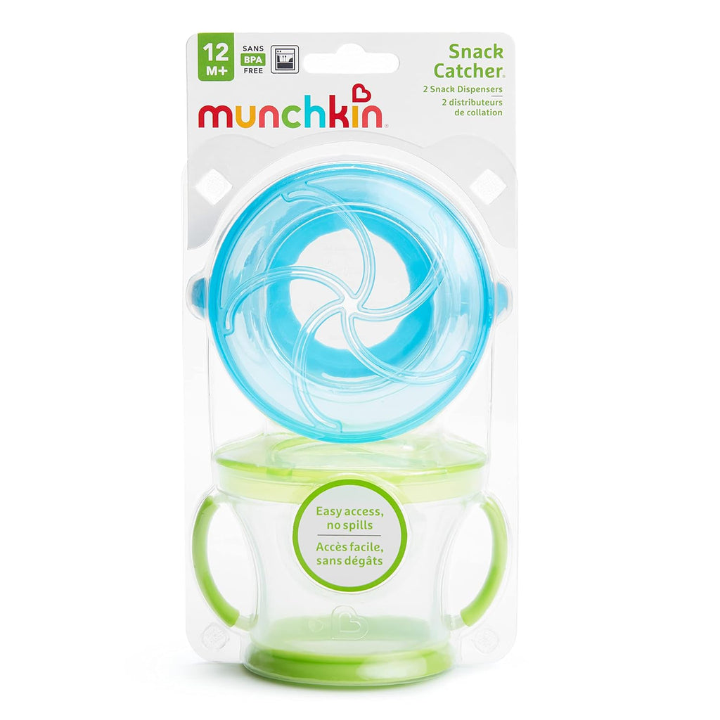 Munchkin Snack Catcher Snack Containers for Kids, No Spill, 2 Pack - Jansha Store