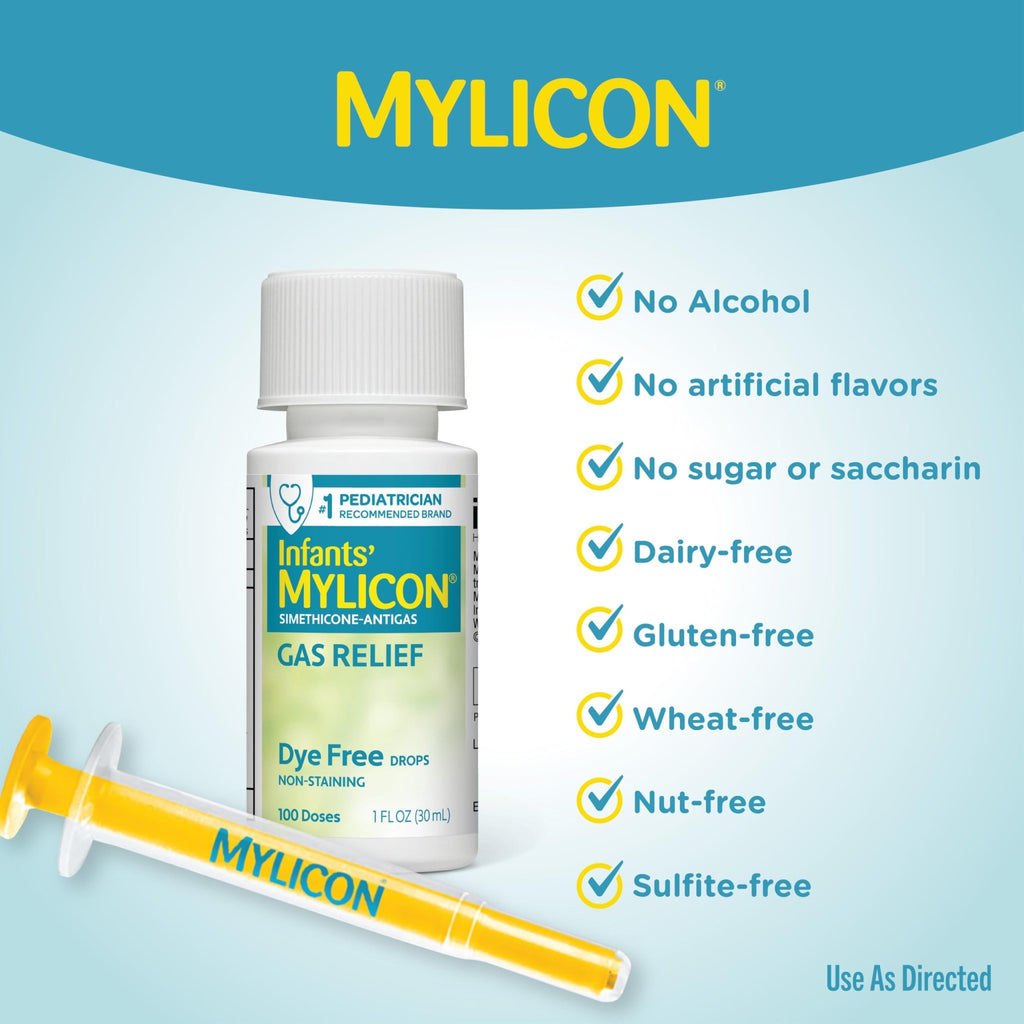 MYLICON Gas Relief Drops for Infants & Babies, Dye Free Formula, 0.5 Fl Oz. - Jansha Store