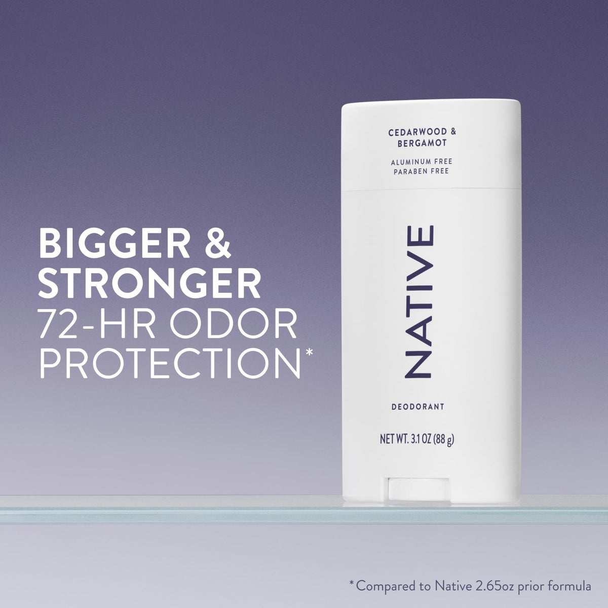 Native Aluminum Free Deodorant, Vanilla & Sandalwood, Large Size Stick, 72 Hour Odor Control, for Women & Men, Contains Naturally Derived Ingredients, 3.1 oz - Jansha Store