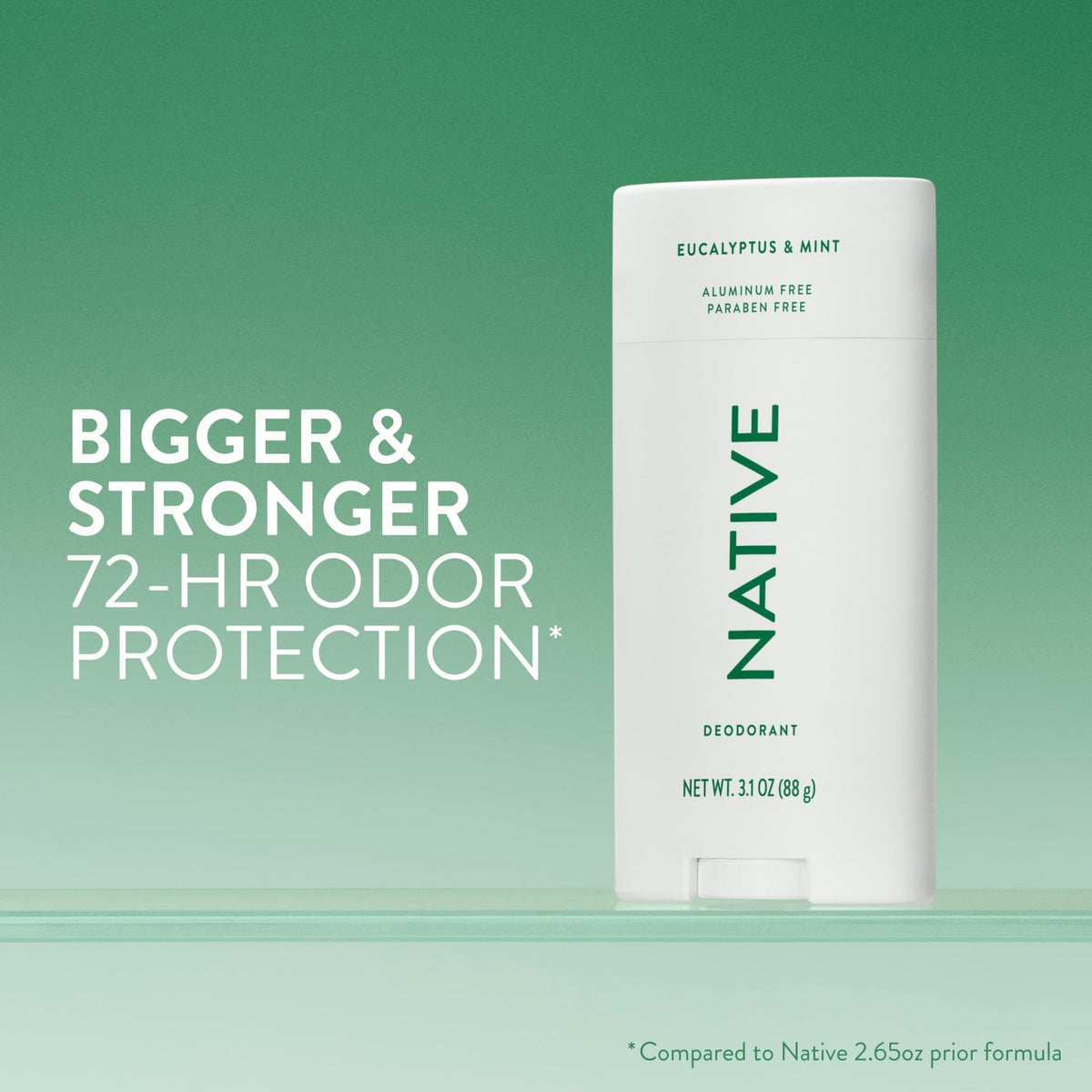 Native Aluminum Free Deodorant, Vanilla & Sandalwood, Large Size Stick, 72 Hour Odor Control, for Women & Men, Contains Naturally Derived Ingredients, 3.1 oz - Jansha Store