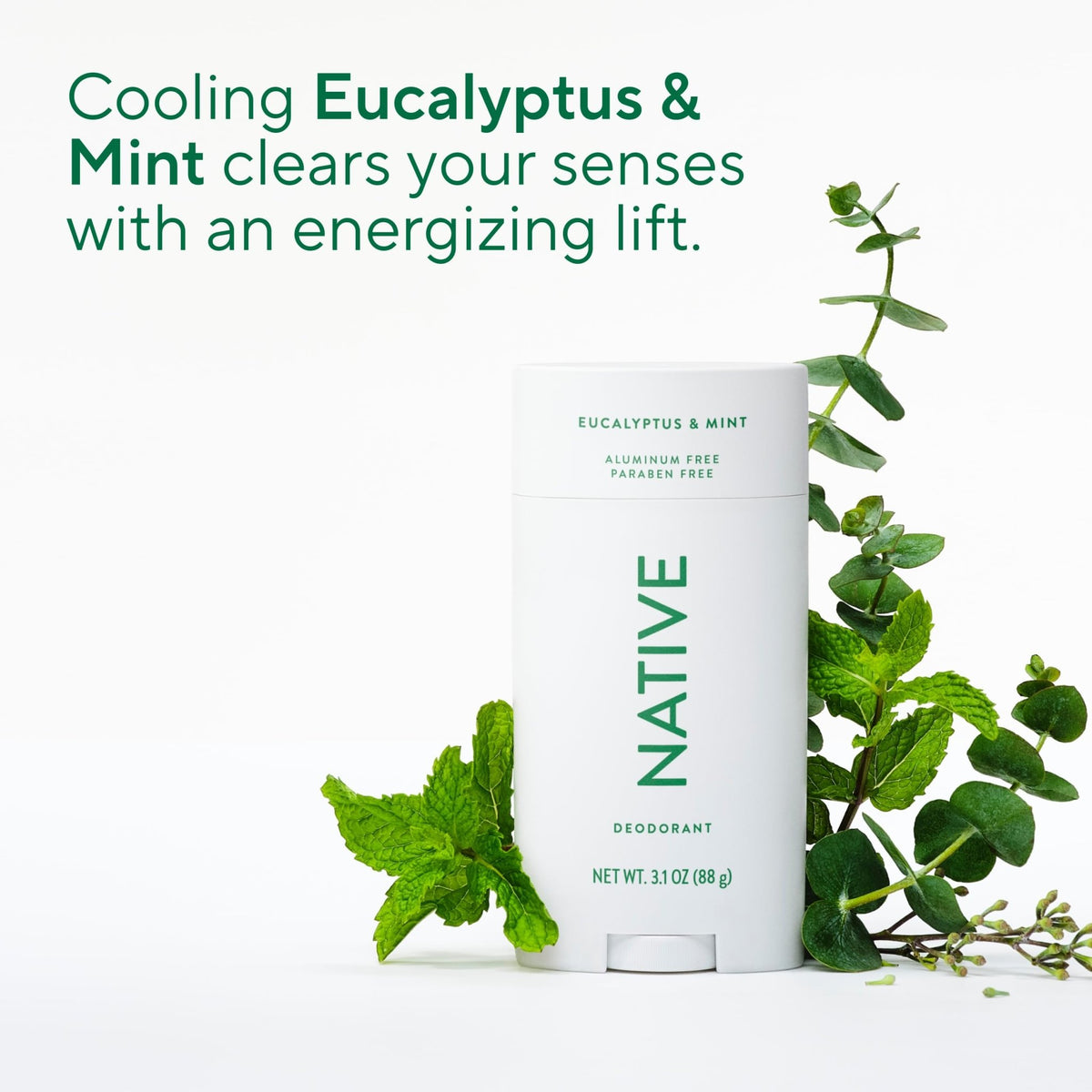 Native Aluminum Free Deodorant, Vanilla & Sandalwood, Large Size Stick, 72 Hour Odor Control, for Women & Men, Contains Naturally Derived Ingredients, 3.1 oz - Jansha Store