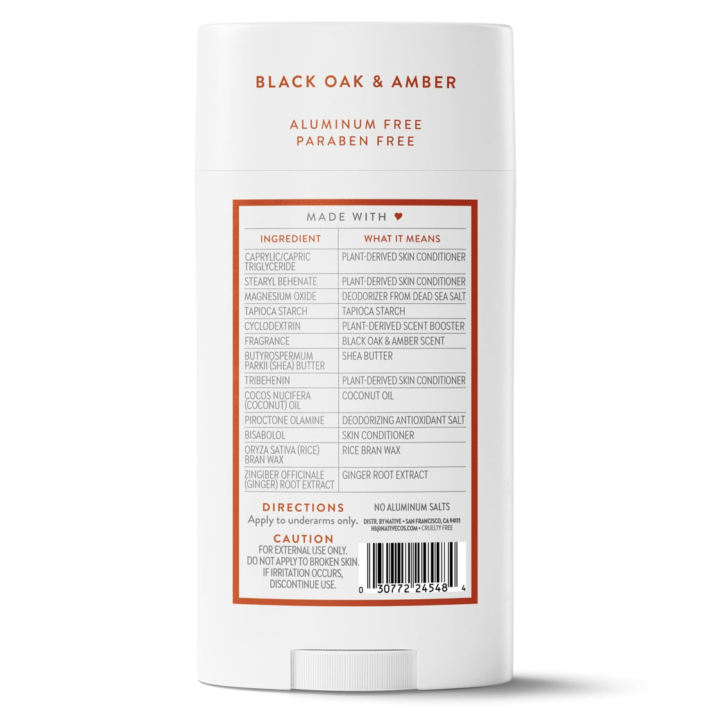 Native Aluminum Free Deodorant, Vanilla & Sandalwood, Large Size Stick, 72 Hour Odor Control, for Women & Men, Contains Naturally Derived Ingredients, 3.1 oz - Jansha Store