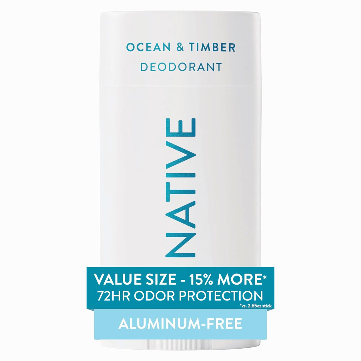 Native Aluminum Free Deodorant, Vanilla & Sandalwood, Large Size Stick, 72 Hour Odor Control, for Women & Men, Contains Naturally Derived Ingredients, 3.1 oz - Jansha Store