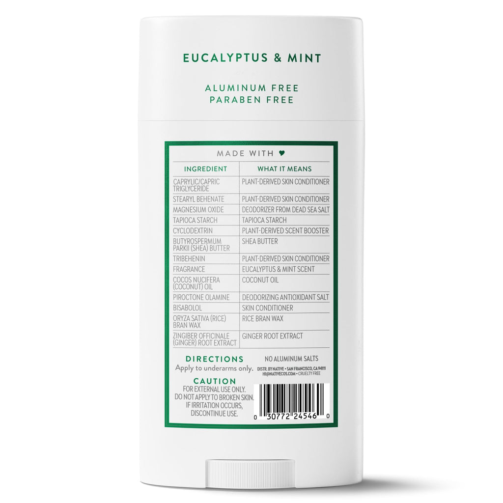 Native Aluminum Free Deodorant, Vanilla & Sandalwood, Large Size Stick, 72 Hour Odor Control, for Women & Men, Contains Naturally Derived Ingredients, 3.1 oz - Jansha Store