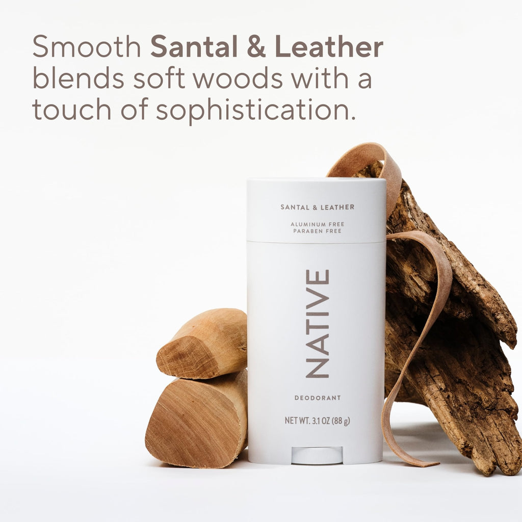 Native Aluminum Free Deodorant, Vanilla & Sandalwood, Large Size Stick, 72 Hour Odor Control, for Women & Men, Contains Naturally Derived Ingredients, 3.1 oz - Jansha Store