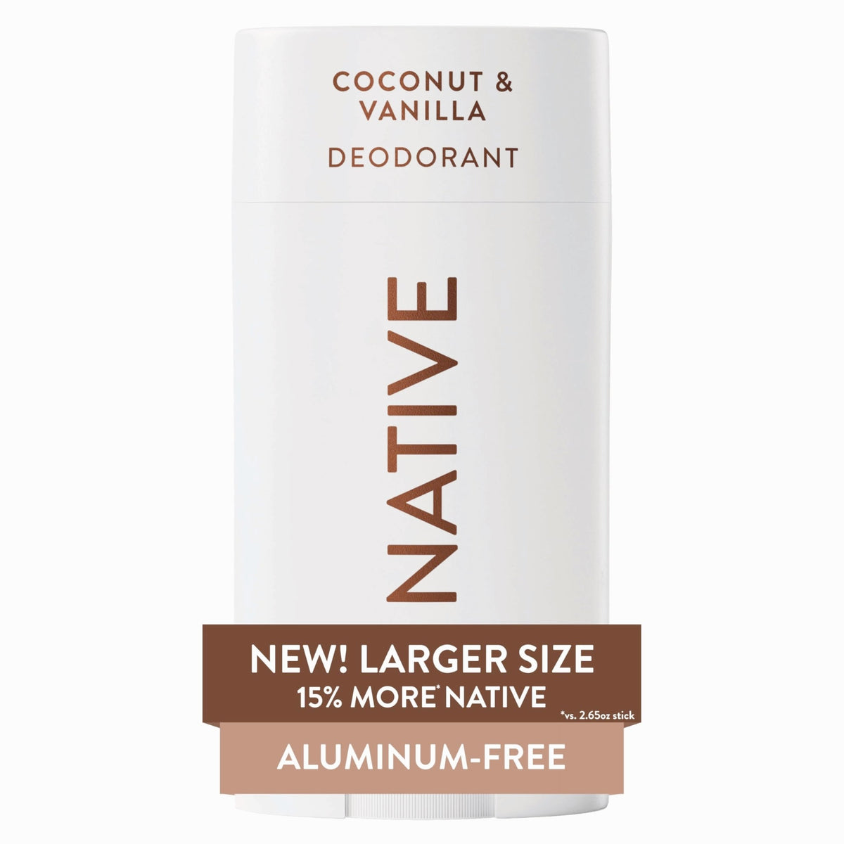 Native Aluminum Free Deodorant, Vanilla & Sandalwood, Large Size Stick, 72 Hour Odor Control, for Women & Men, Contains Naturally Derived Ingredients, 3.1 oz - Jansha Store