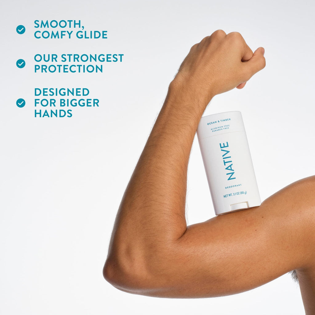 Native Aluminum Free Deodorant, Vanilla & Sandalwood, Large Size Stick, 72 Hour Odor Control, for Women & Men, Contains Naturally Derived Ingredients, 3.1 oz - Jansha Store