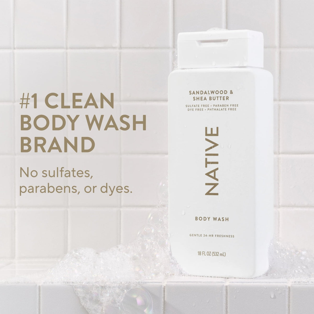Native Clean Body Wash for Women & Men, Eucalyptus & Mint, 18 fl oz - Jansha Store