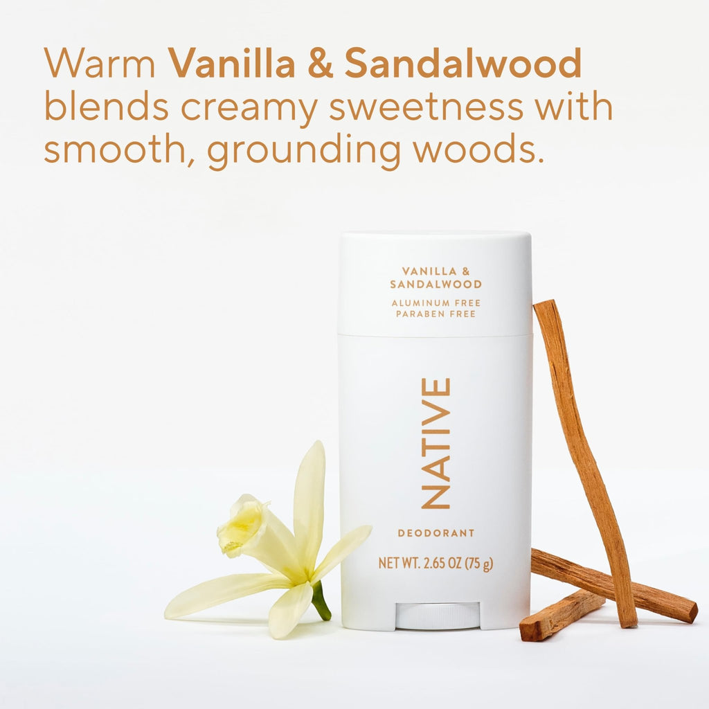 Native Deodorant Contains Naturally Derived Ingredients, 72 Hour Odor Control, Deodorant for Women and Men, Aluminum Free, Coconut & Vanilla 2.65oz - Jansha Store