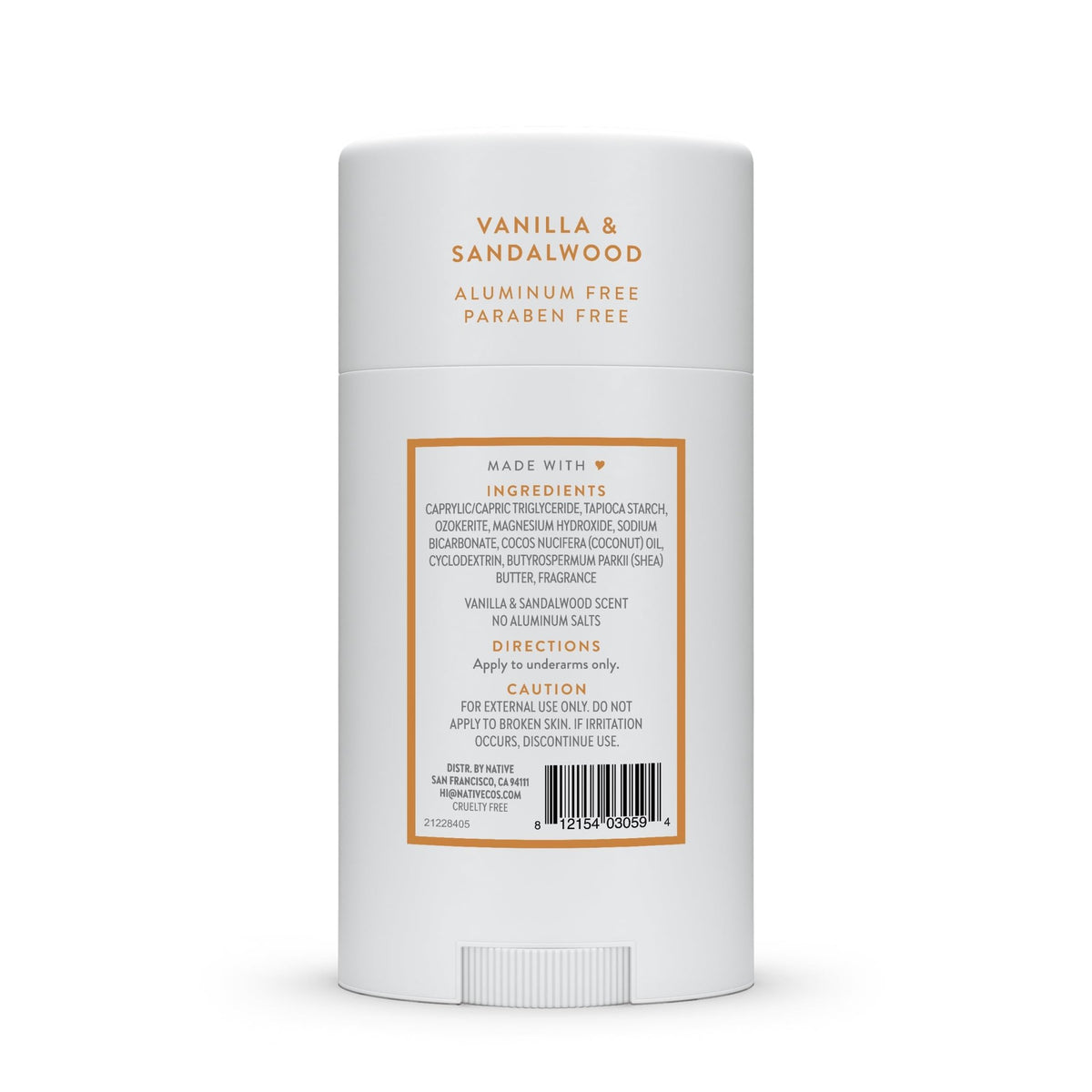 Native Deodorant Contains Naturally Derived Ingredients, 72 Hour Odor Control, Deodorant for Women and Men, Aluminum Free, Coconut & Vanilla 2.65oz - Jansha Store