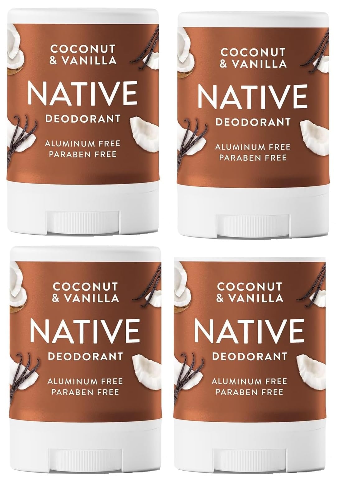 Native Deodorant Contains Naturally Derived Ingredients, 72 Hour Odor Control, Deodorant for Women and Men, Aluminum Free, Coconut & Vanilla 2.65oz - Jansha Store