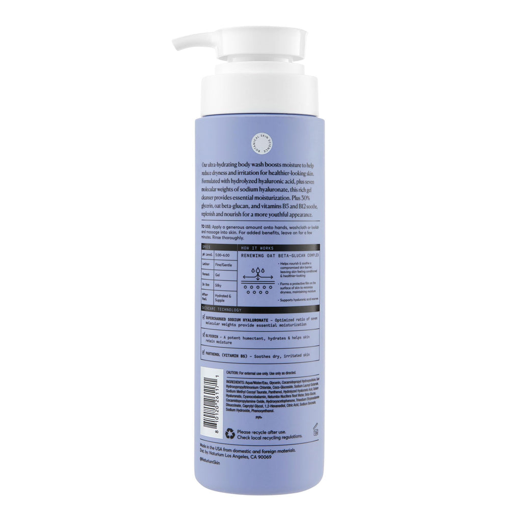 Naturium The Booster Hyaluronic Acid Body Wash, Hydrating & Moisturizing plus Minimizes Dryness, with Glycerin & Vitamin B5, 16.9 Fl Oz (Pack of 12) - Jansha Store