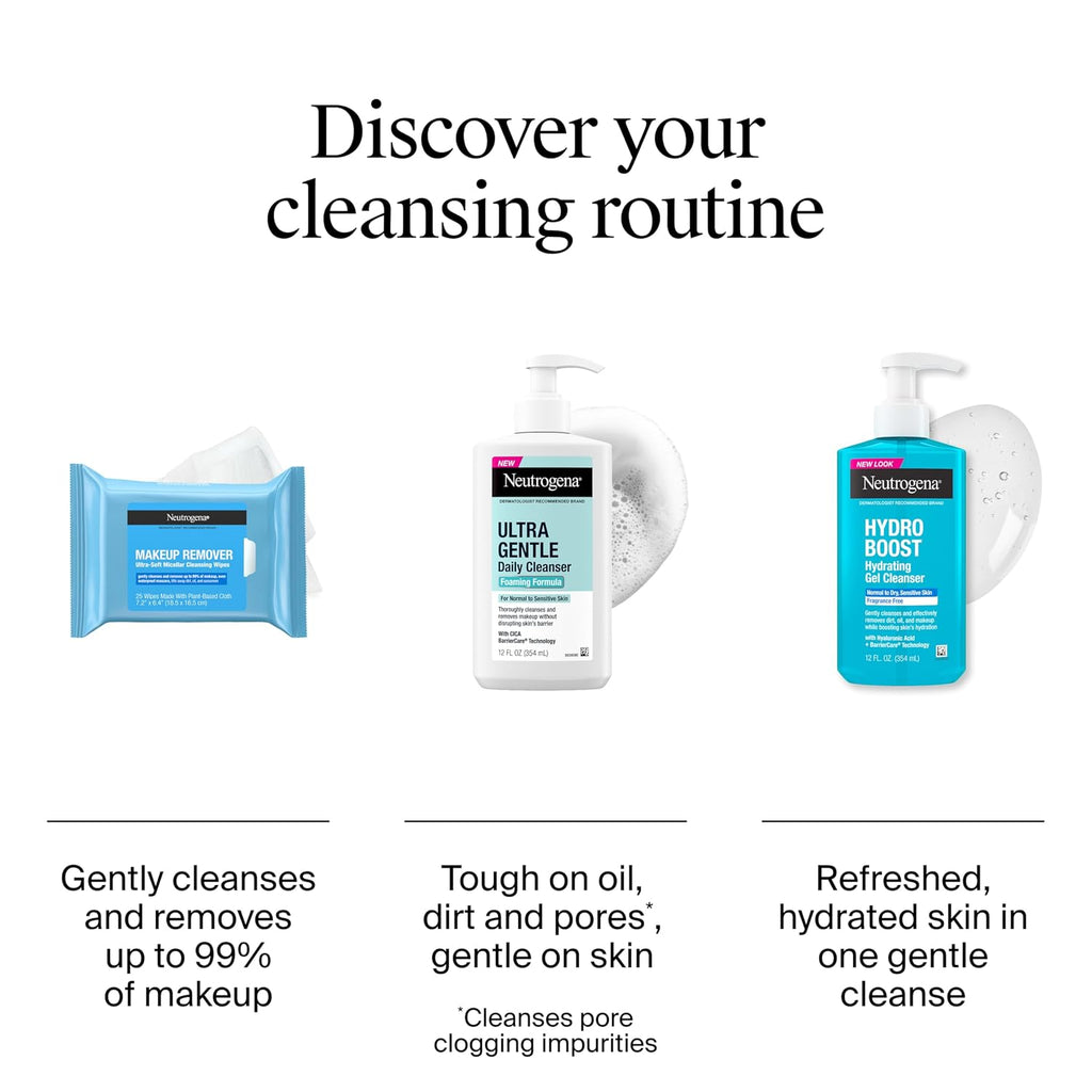 Neutrogena Makeup Remover Micellar Wipes, 2 Pack of 25 Ct - Jansha Store