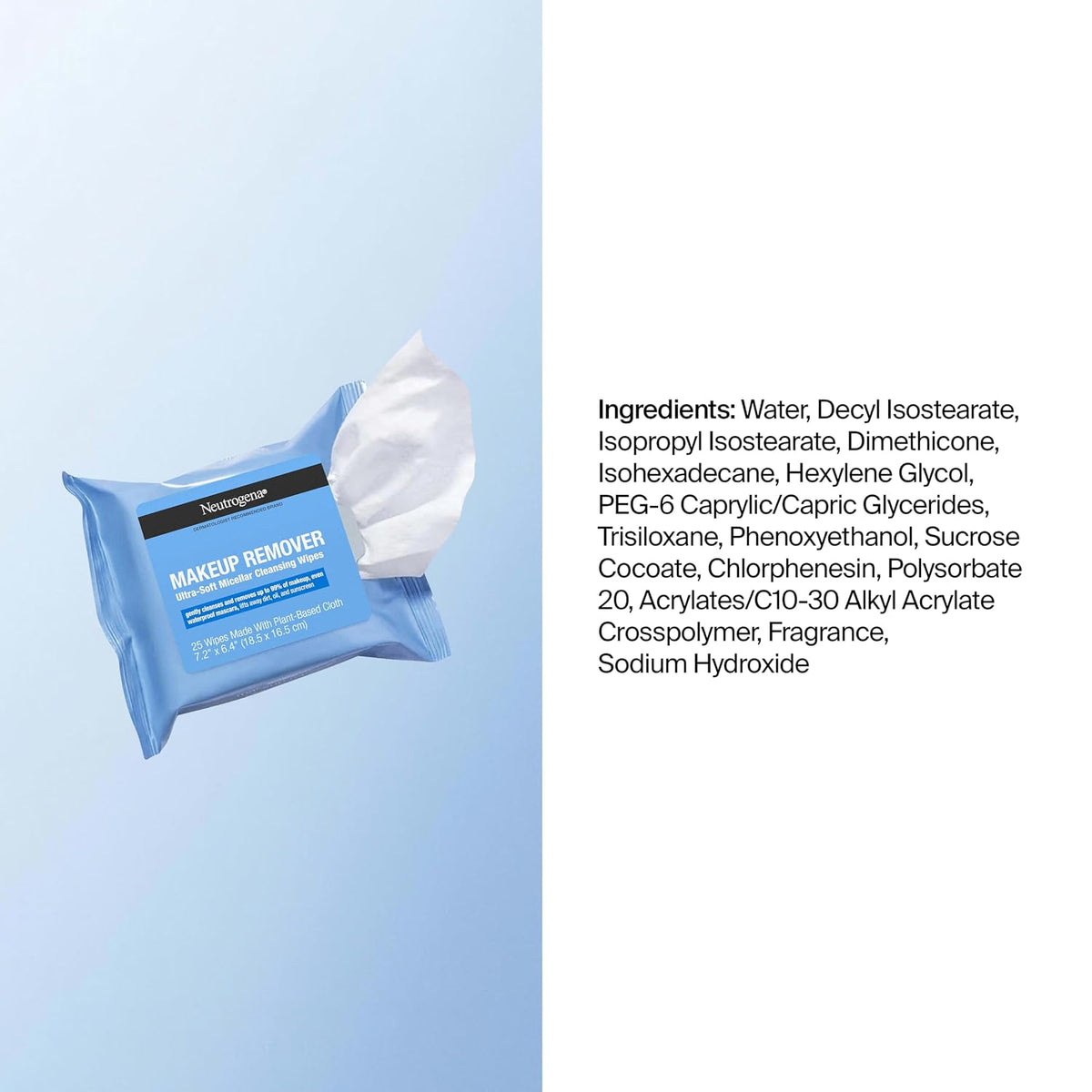 Neutrogena Makeup Remover Micellar Wipes, 2 Pack of 25 Ct - Jansha Store