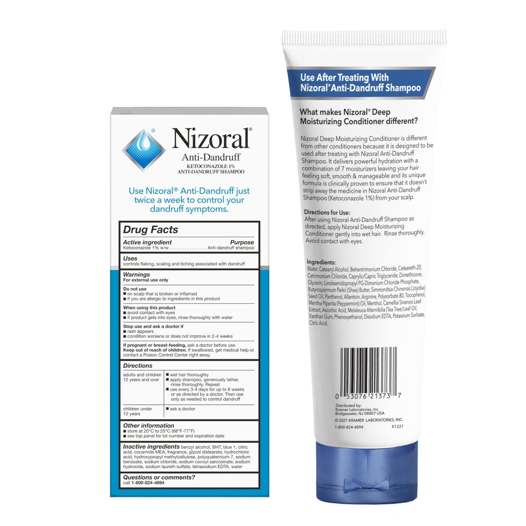 Nizoral Anti-Dandruff Shampoo with 1% Ketoconazole, Fresh Scent, 7 Fl Oz - Jansha Store