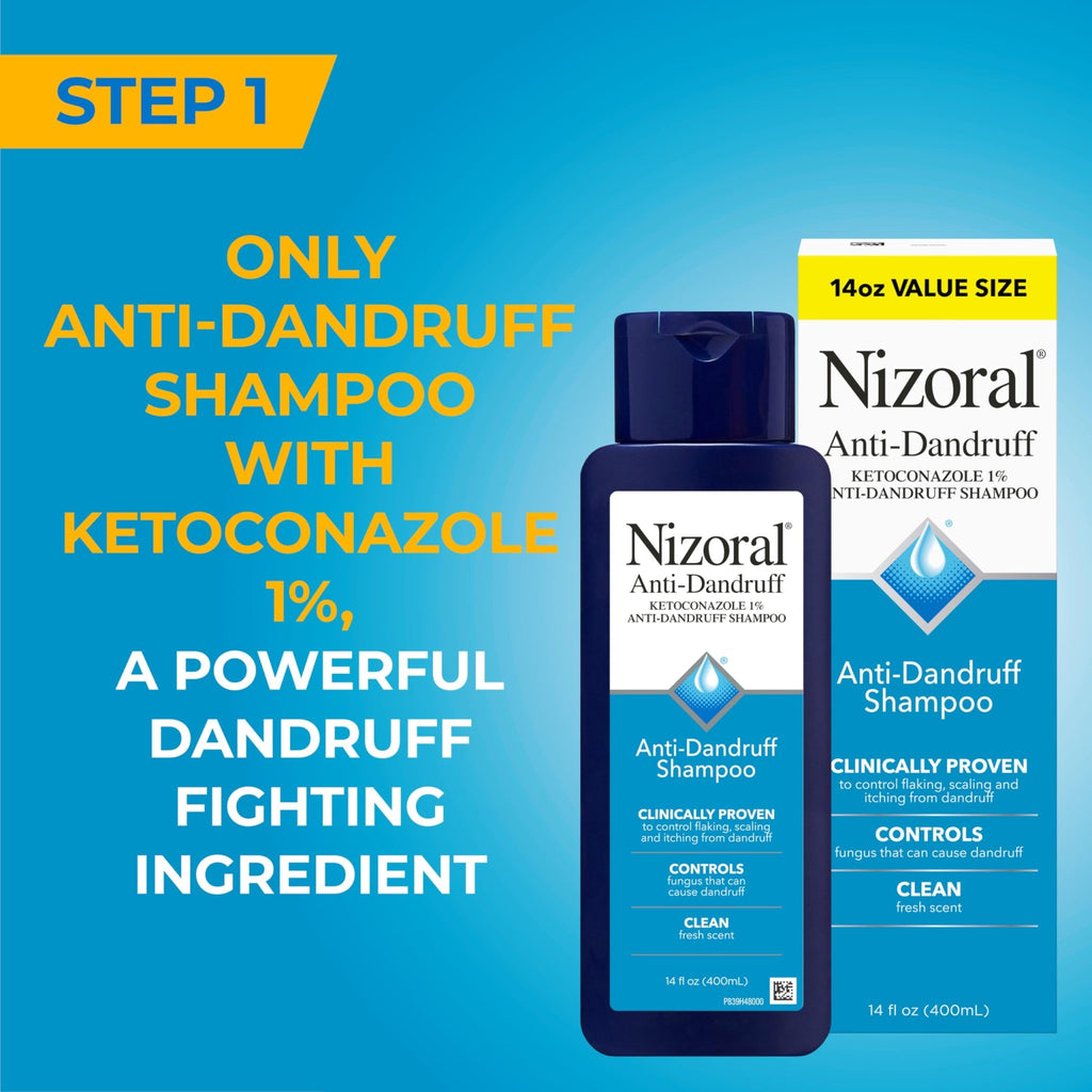 Nizoral Anti-Dandruff Shampoo with 1% Ketoconazole, Fresh Scent, 7 Fl Oz - Jansha Store