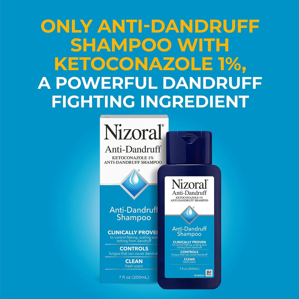 Nizoral Anti-Dandruff Shampoo with 1% Ketoconazole, Fresh Scent, 7 Fl Oz - Jansha Store
