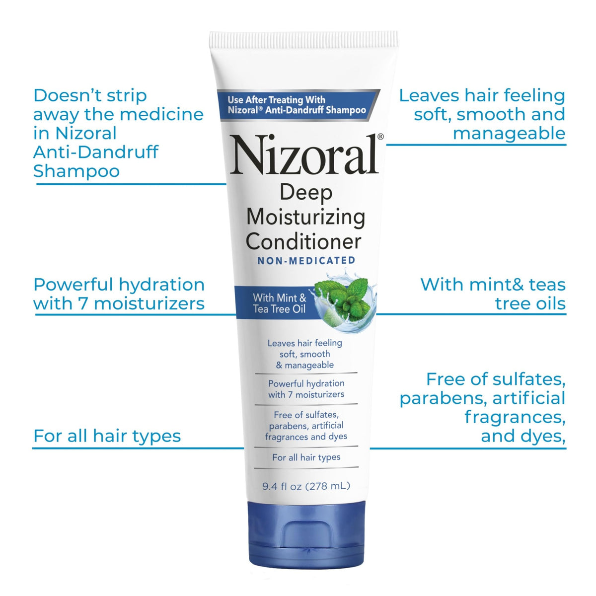 Nizoral Anti-Dandruff Shampoo with 1% Ketoconazole, Fresh Scent, 7 Fl Oz - Jansha Store